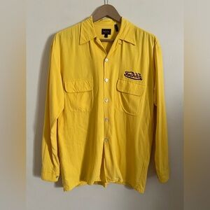 RARE Vintage Von Dutch Silk Button Long Sleeve Shirt Size S